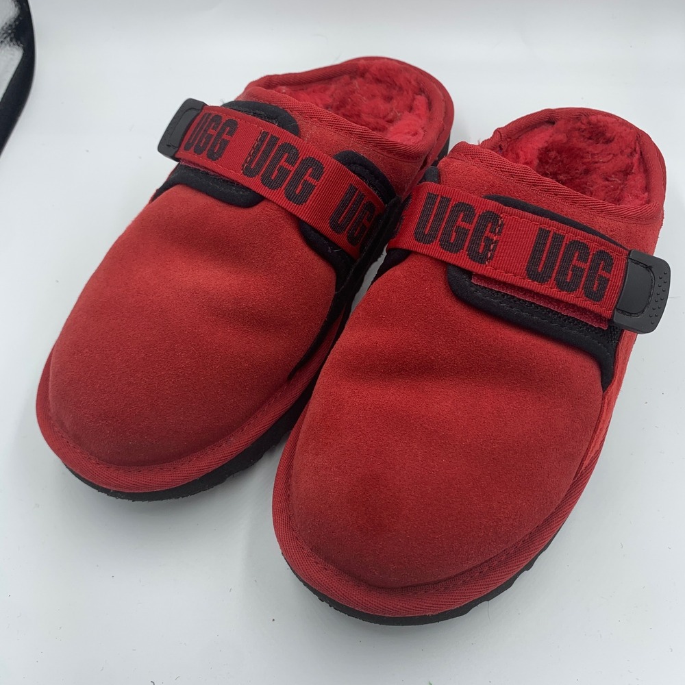UGG Tasman Weather Hybrid Slippers Mens 6/Womens 7 Red Suede Waterproof 1130931